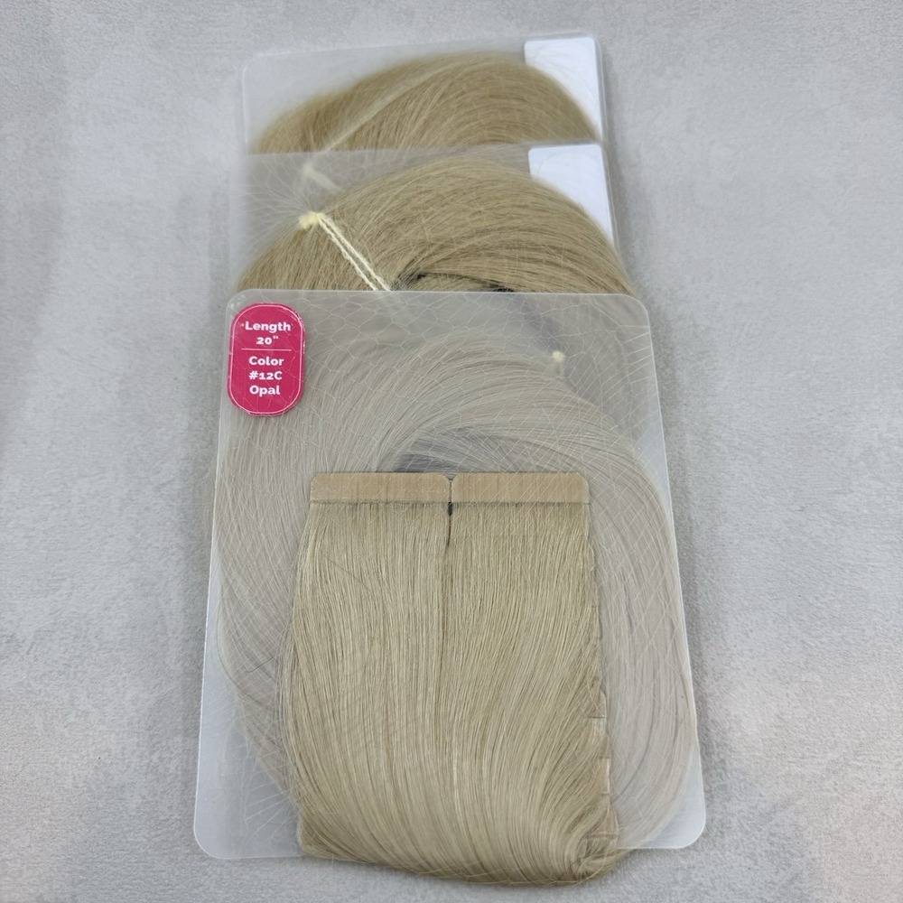 Hotheads Tape-In Extensions LUSH Originals 20" 60 Pieces OPAL #12C New Remy Hair